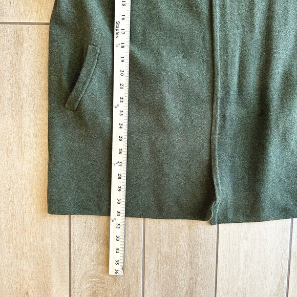 J Crew Womens Vanessa Sweater Jacket XL Heather Olive Green Preppy Minimalist - Picture 9 of 9